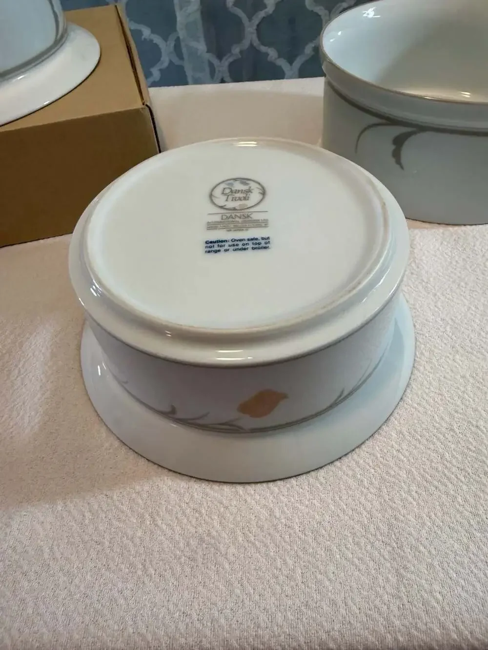Dansk Tivoli Belles Fleurs 2 Quart Covered Casserole & Serving Bowls Set